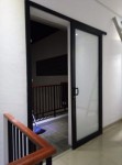 pintu sliding 1 daun upvc hitam